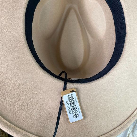 100% wool snake‎ print trim  beige fedora nwt